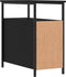 vidaXL - Nachtkastje - 30x60x60 - cm - bewerkt - hout - zwart