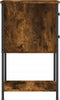vidaXL - Nachtkastje - 32x42x70 - cm - bewerkt - hout - gerookt - eikenkleurig