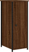 vidaXL - Nachtkastje - 32x42x80 - cm - bewerkt - hout - bruin - eikenkleur