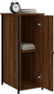 vidaXL - Nachtkastje - 32x42x80 - cm - bewerkt - hout - bruin - eikenkleur