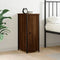 vidaXL - Nachtkastje - 32x42x80 - cm - bewerkt - hout - bruin - eikenkleur