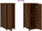 vidaXL - Nachtkastje - 32x42x80 - cm - bewerkt - hout - bruin - eikenkleur