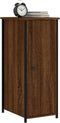 vidaXL - Nachtkastje - 32x42x80 - cm - bewerkt - hout - bruin - eikenkleur