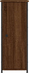 vidaXL - Nachtkastje - 32x42x80 - cm - bewerkt - hout - bruin - eikenkleur