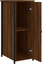 vidaXL - Nachtkastje - 32x42x80 - cm - bewerkt - hout - bruin - eikenkleur