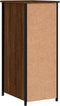 vidaXL - Nachtkastje - 32x42x80 - cm - bewerkt - hout - bruin - eikenkleur