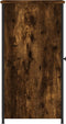 vidaXL - Nachtkastje - 32x42x80 - cm - bewerkt - hout - gerookt - eikenkleurig