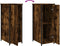 vidaXL - Nachtkastje - 32x42x80 - cm - bewerkt - hout - gerookt - eikenkleurig