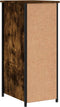 vidaXL - Nachtkastje - 32x42x80 - cm - bewerkt - hout - gerookt - eikenkleurig