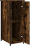 vidaXL - Nachtkastje - 32x42x80 - cm - bewerkt - hout - gerookt - eikenkleurig