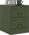 vidaXL - Nachtkastje - 34,5x39x44 - cm - staal - groen