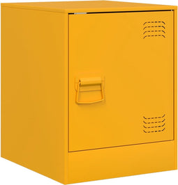 vidaXL - Nachtkastje - 34,5x39x44 - cm - staal - mosterdgeel