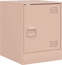 vidaXL - Nachtkastje - 34,5x39x44 - cm - staal - roze