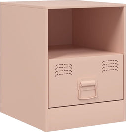 vidaXL - Nachtkastje - 34,5x39x44 - cm - staal - roze