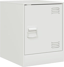 vidaXL - Nachtkastje - 34,5x39x44 - cm - staal - wit