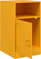 vidaXL - Nachtkastje - 34,5x39x62 - cm - staal - mosterdgeel