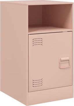 vidaXL - Nachtkastje - 34,5x39x62 - cm - staal - roze