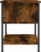 vidaXL - Nachtkastje - 34x35,5x45 - cm - bewerkt - hout - gerookt - eikenkleurig