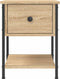 vidaXL - Nachtkastje - 34x35,5x45 - cm - bewerkt - hout - sonoma - eikenkleurig