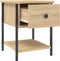 vidaXL - Nachtkastje - 34x35,5x45 - cm - bewerkt - hout - sonoma - eikenkleurig
