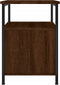 vidaXL - Nachtkastje - 34x35,5x50 - cm - bewerkt - hout - bruin - eikenkleur