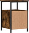 vidaXL - Nachtkastje - 34x35,5x50 - cm - bewerkt - hout - gerookt - eikenkleurig