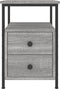 vidaXL - Nachtkastje - 34x35,5x50 - cm - bewerkt - hout - grijs - sonoma