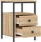 vidaXL - Nachtkastje - 34x35,5x50 - cm - bewerkt - hout - sonoma - eikenkleurig