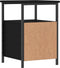vidaXL - Nachtkastje - 34x35,5x50 - cm - bewerkt - hout - zwart