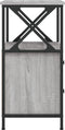 vidaXL - Nachtkastje - 34x35,5x70 - cm - bewerkt - hout - grijs - sonoma - eikenkleur