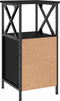 vidaXL - Nachtkastje - 34x35,5x70 - cm - bewerkt - hout - zwart