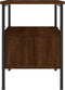 vidaXL - Nachtkastje - 34x36x50 - cm - bewerkt - hout - bruin - eikenkleur