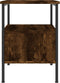 vidaXL - Nachtkastje - 34x36x50 - cm - bewerkt - hout - gerookt - eikenkleurig