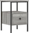 vidaXL - Nachtkastje - 34x36x50 - cm - bewerkt - hout - grijs - sonoma - eikenkleurig