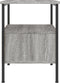 vidaXL - Nachtkastje - 34x36x50 - cm - bewerkt - hout - grijs - sonoma - eikenkleurig