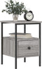 vidaXL - Nachtkastje - 34x36x50 - cm - bewerkt - hout - grijs - sonoma - eikenkleurig