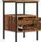 vidaXL - Nachtkastje - 34x36x50 - cm - bewerkt - hout - oud - houtkleurig