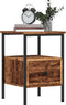 vidaXL - Nachtkastje - 34x36x50 - cm - bewerkt - hout - oud - houtkleurig