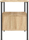 vidaXL - Nachtkastje - 34x36x50 - cm - bewerkt - hout - sonoma - eikenkleurig