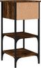 vidaXL - Nachtkastje - 34x36x70 - cm - bewerkt - hout - gerookt - eikenkleurig