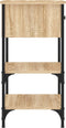 vidaXL - Nachtkastje - 34x36x70 - cm - bewerkt - hout - sonoma - eikenkleurig