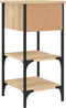 vidaXL - Nachtkastje - 34x36x70 - cm - bewerkt - hout - sonoma - eikenkleurig