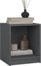 vidaXL - Nachtkastje - 35,5x33,5x41,5 - cm - massief - grenenhout - grijs