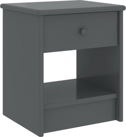 vidaXL - Nachtkastje - 35x30x40 - cm - massief - grenenhout - donkergrijs