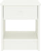 vidaXL - Nachtkastje - 35x30x40 - cm - massief - grenenhout - wit