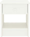 vidaXL - Nachtkastje - 35x30x40 - cm - massief - grenenhout - wit