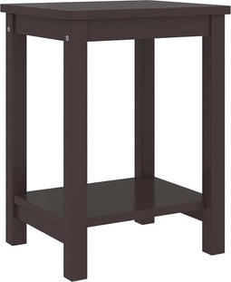 vidaXL - Nachtkastje - 35x30x47 - cm - massief - grenenhout - donkerbruin