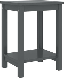 vidaXL - Nachtkastje - 35x30x47 - cm - massief - grenenhout - donkergrijs