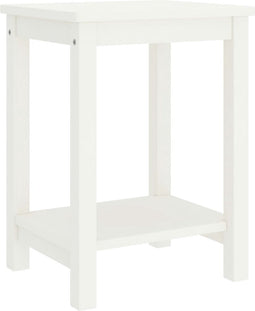 vidaXL - Nachtkastje - 35x30x47 - cm - massief - grenenhout - wit