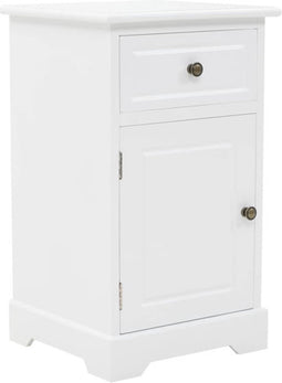 vidaXL - Nachtkastje - 35x32x59 - cm - MDF - en - grenenhout